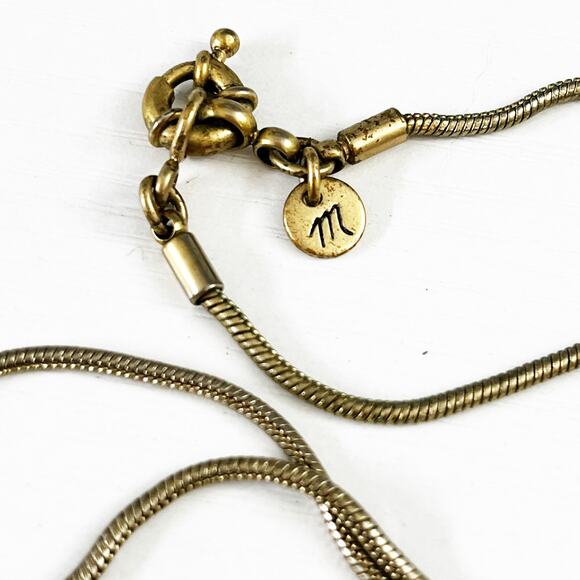 Madewell Long Pave Crystal Sliding Geometric Necklace - Picture 5 of 5